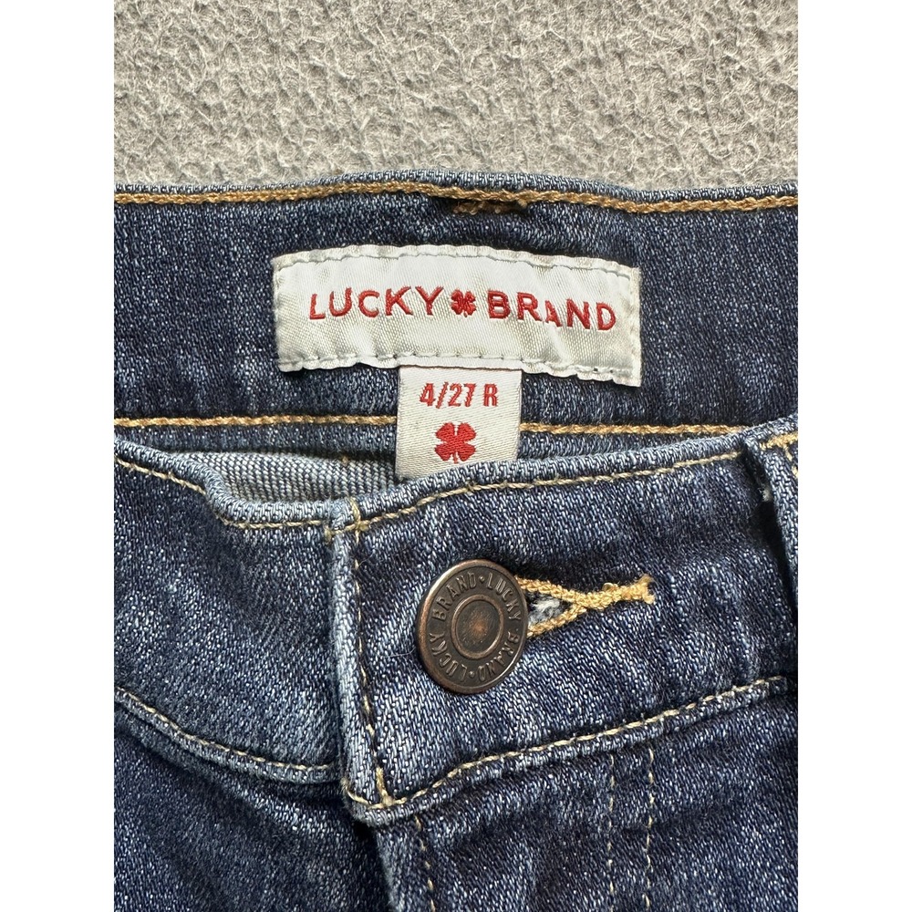 Lucky Brand Jeans Womens 4/27R Blue Sweet Mid Rise Straight Denim Pants Casual - Picture 9 of 15
